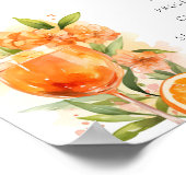 Poster Symbole Aperol Spritz Signature Fête des mariées b (Coin)