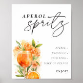 Poster Symbole Aperol Spritz Signature Fête des mariées b (Devant)