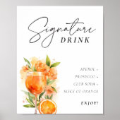 Poster Symbole Aperol Spritz Signature Fête des mariées b (Devant)