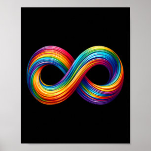 Poster Symbole arc en ciel Symbole autisme de la neurodiv