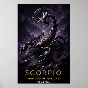 Poster Symbole astrologique céleste Scorpion Zodiaque Sco
