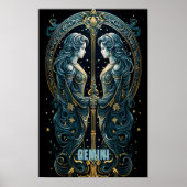 Poster Symbole astrologique de Gemini (Devant)