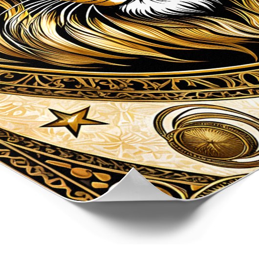 Poster Symbole astrologique Leo (Coin)