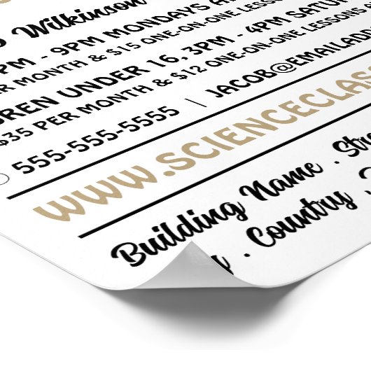 Poster Symbole Atom, Science Cours Publicité (Coin)