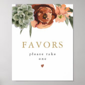 Poster SYMBOLE AVA Boho Terracotta Succulent Faveurs (Devant)