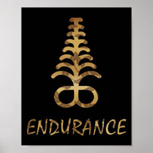 Poster Symbole Aya Endurance Adinkra Ghana Afrique de l'O