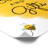 Poster Symbole Baby shower à thème abeille Livres et cade (Coin)