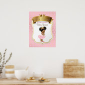 Poster SYMBOLE Baby shower Afro-Américain Princesse (Cuisine)