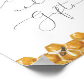 Poster Symbole Baby shower Bee Greenery Cartes et cadeaux (Coin)