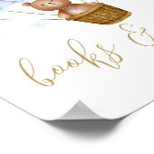 Poster Symbole Baby shower Bleu De L'Ours Teddy Livres Et (Coin)