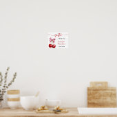 Poster Symbole Baby shower cadeau Cherry Pink Coquette (Cuisine)