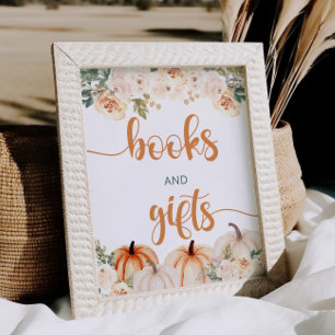 Poster Symbole Baby shower citrouille Livres Et Cadeaux