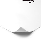 Poster SYMBOLE Baby shower D'Aquarelle Florale (Coin)