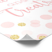 Poster Symbole Baby shower de Confetti en or roseTraiteme (Coin)