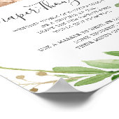 Poster Symbole Baby shower de couche Ours Pensées (Coin)