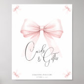 Poster Symbole Baby shower de la ceinture rose Coquette (Devant)