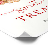 Poster Symbole Baby shower de Noël de friandises (Coin)