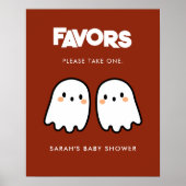 Poster Symbole Baby shower des jumeaux Ghosts (Devant)