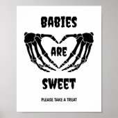 Poster Symbole Baby shower d'Halloween gothique (Devant)