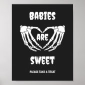 Poster Symbole Baby shower d'Halloween gothique (Devant)