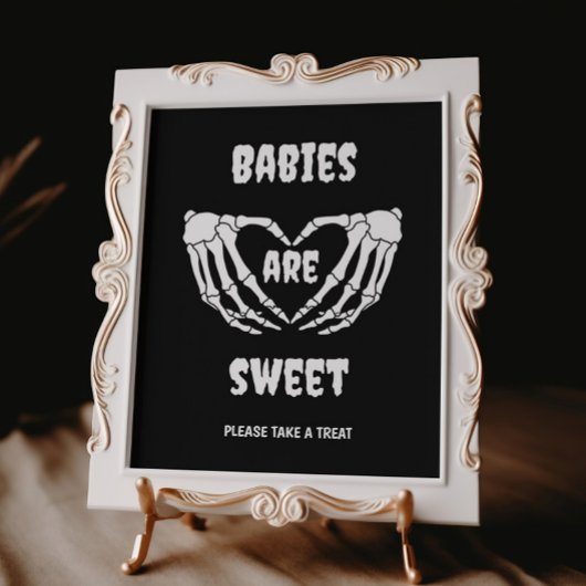 Poster Symbole Baby shower d'Halloween gothique