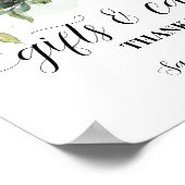 Poster Symbole Baby shower Eucalyptus vert (Coin)