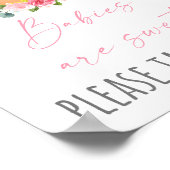 Poster SYMBOLE Baby shower Fille Petite Cutie (Coin)