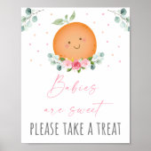 Poster SYMBOLE Baby shower Fille Petite Cutie (Devant)