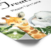 Poster SYMBOLE Baby shower Safari Floral (Coin)