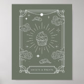 Poster Symbole Baby shower Tarot céleste Douceurs & Trait (Devant)