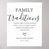 Poster Symbole Baby shower Traditions Familiales (Devant)