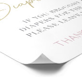 Poster SYMBOLE Baby shower Unicorne Rose (Coin)