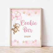 Poster Symbole bar-biscuits Pink Teddy Bear Party, Douche