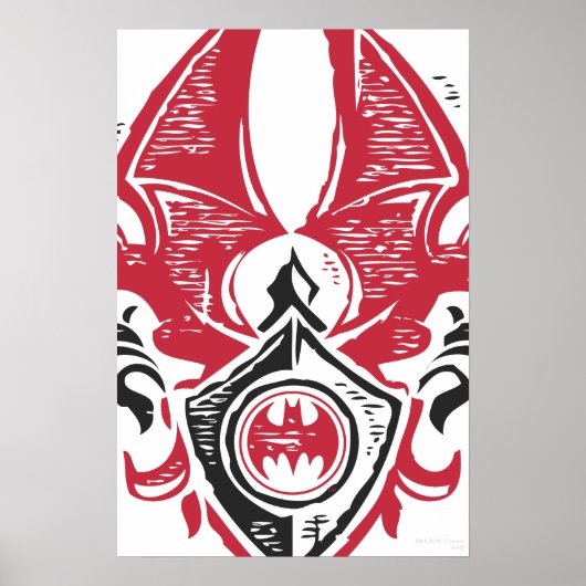 Poster Symbole Batman | Logo de la crête de chaume noire  (Devant)