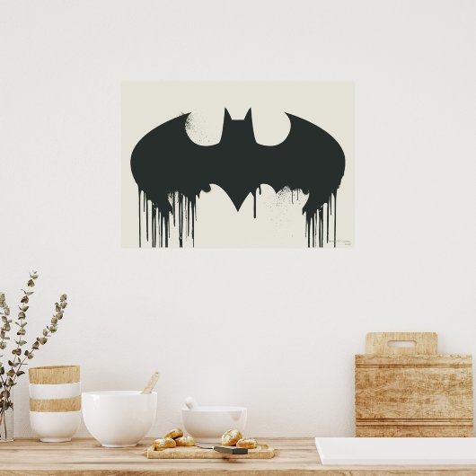 Poster Symbole Batman | Logo Spraypaint (Cuisine)