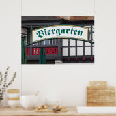 Poster Symbole Biergarten, Allemagne (Cuisine)