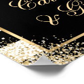 Poster Symbole Black Gold Blush rose Cartes de mariage et (Coin)