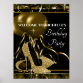 Poster Symbole Black Gold High Heel Shoe (Devant)