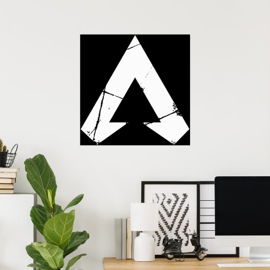 Poster Symbole blanc Apex Legends Logo Apex Legends (Bureau à domicile)