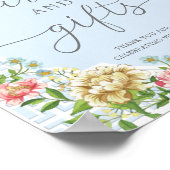 Poster Symbole bleu Chinoiserie Cartes et cadeaux (Coin)