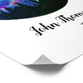 Poster Symbole bleu Constellation Capricorne Horoscope Ca (Coin)