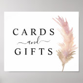 Poster Symbole Blush Pampas Grass Mariage Cartes & Cadeau (Devant)