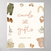 Poster Symbole Boho Baby shower Cartes & Cadeaux (Devant)