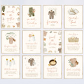 Poster Symbole Boho Baby shower Cartes & Cadeaux