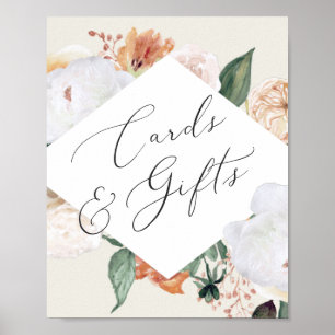 Poster Symbole Boho Blooms Cartes de Mariage & Cadeaux