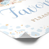 Poster Symbole Boho Blush Blue Highland Cow Faveurs (Coin)