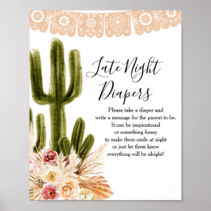 Poster Symbole Boho Cactus Taco à propos d'amour Diapeurs
