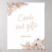 Poster Symbole Boho Citrouille Baby shower Cartes Et Cade (Devant)