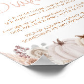 Poster Symbole Boho Citrouille Baby shower tard la nuit D (Coin)