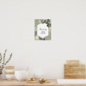 Poster Symbole Boho Green Sage Boy Wild One Anniversaire  (Cuisine)